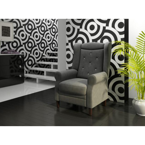 OHRENSESSEL CHESTERFIELD SESSEL FARBWAHL DESIGN SAMT - KRISTALLE COUCH SOFA NEU von Xl Moebel