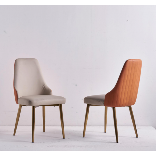 Orange-Beiger Esszimmerstühle Luxus Lederstühle Küchenstuhl Holz Möbel Orange-Beiger Esszimmerstühle Luxus Lederstühle Küchenstuhl Holz Möbel von Xl Moebel