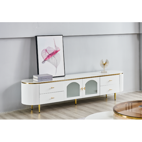 Ovaler Fernseh Ständer rtv Lowboard tv Sideboard Wohnzimmer Holz Möbel von Xl Moebel