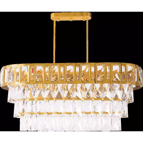 Ovaler Kronleuchter Deckenlampe Lampe Luster Kronleuchter Decke Kristalllampe von Xl Moebel