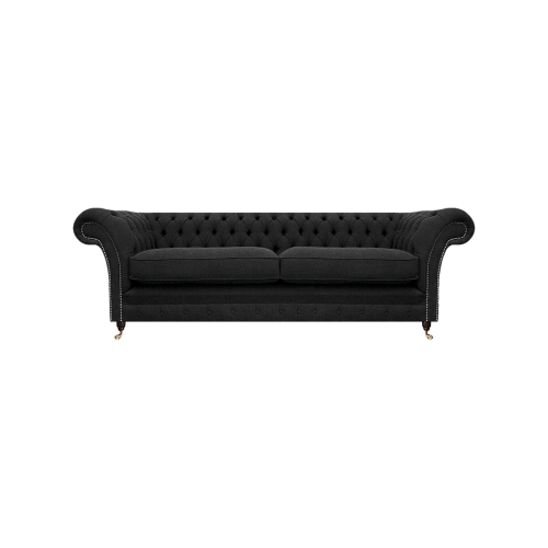 Polstermöbel Schwarz Polstersofa Designer Sofa Zweisitzer Couch Neu Chesterfield von Xl Moebel