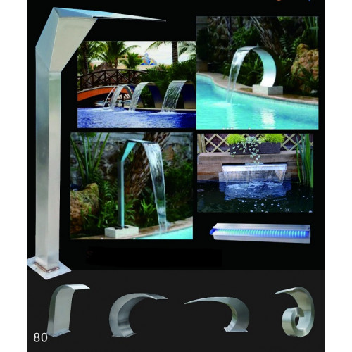 Pool Wasserfall Brunnen Edelstahl Wasserspiele Dekoration Anlage von Xl Moebel