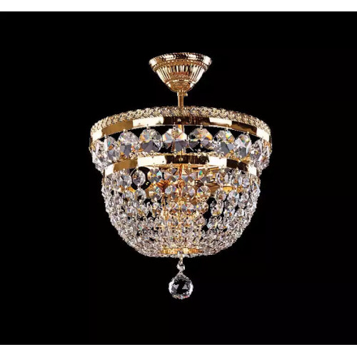 Rund Luxus Lüster Deckenlampe Deckenleuchter Kronleuchter Gold Kristall Art von Xl Moebel