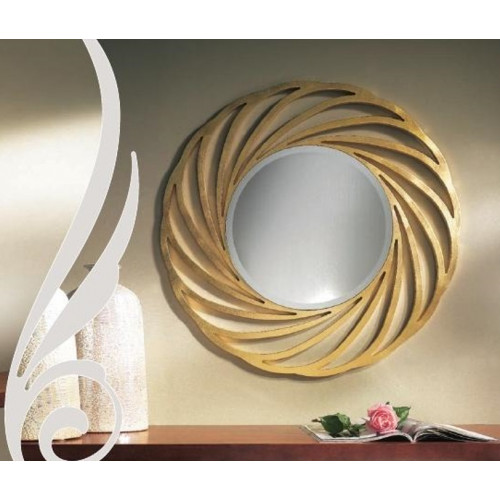 Rund Spiegel Hängespiegel Holz Modern Wandspiegel Möbel Spieglein Design 90x90 von Xl Moebel