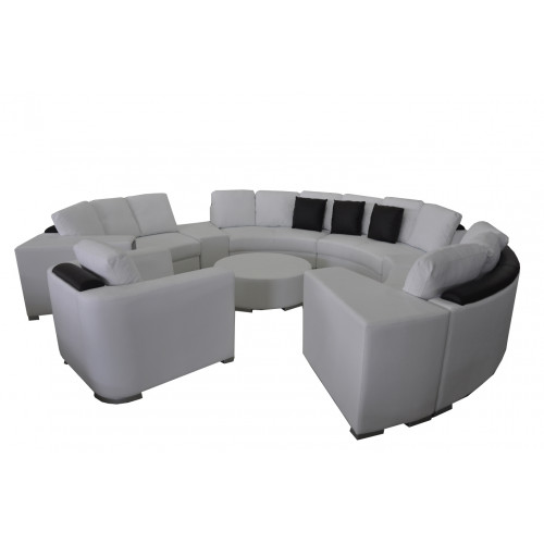 Runde Eck Sofa Couch XXL Big Rund Couchen Wohnlandschaft U Form Sessel Polster von Xl Moebel