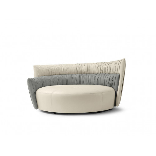 Rundsofa Zweisitzer Sofa 2 Sitz Design Sofas Polster Prianera Sitz Leder Couch von Xl Moebel