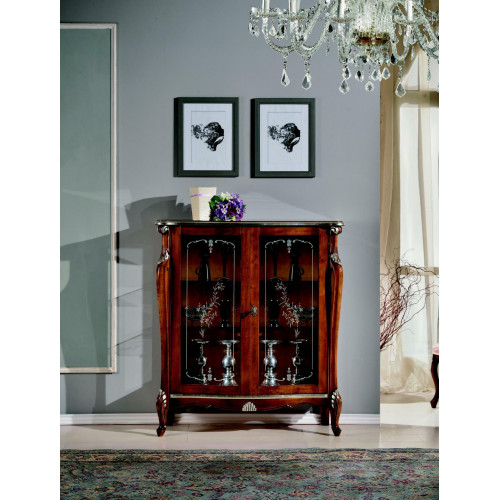 Schick Design Möbel Luxus Holz Vitrine Stil Antik Barock Schrank Italienische Anrichte von Xl Moebel