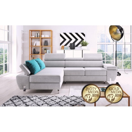 Schlafsofa Design Ecksofa L-form Bettfunktion Couch Textil Sofas Stoff Schlaf von Xl Moebel