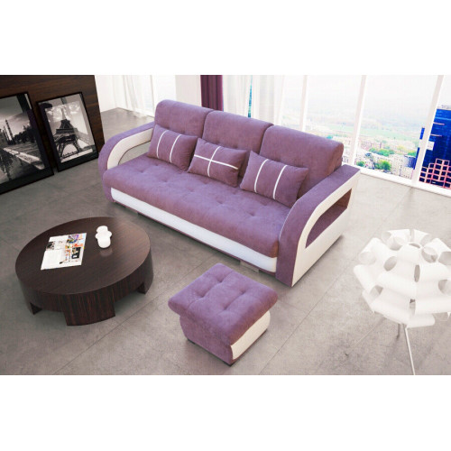 Schlafsofa Klappcouch 3-Sitzer Schlaffunktion + Bettkasten Couch Sofa Klappsofa von Xl Moebel