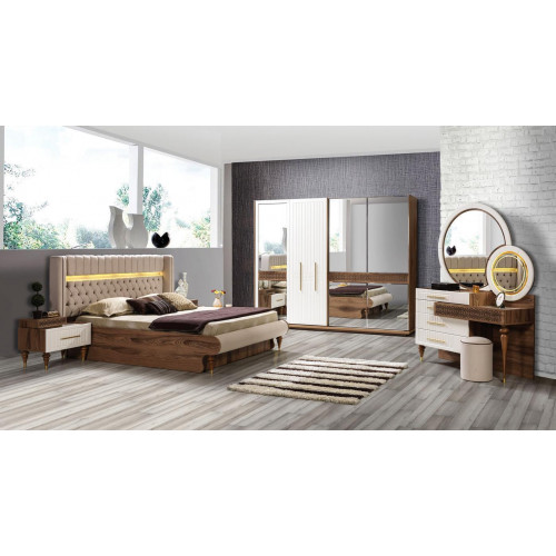 Schlafzimmer Bett 2x Nachttische 5tlg Set Komplett Design Möbel Luxus Schlafzimmer Bett 2x Nachttische 5tlg Set Komplett Design Möbel Luxus von Xl Moebel