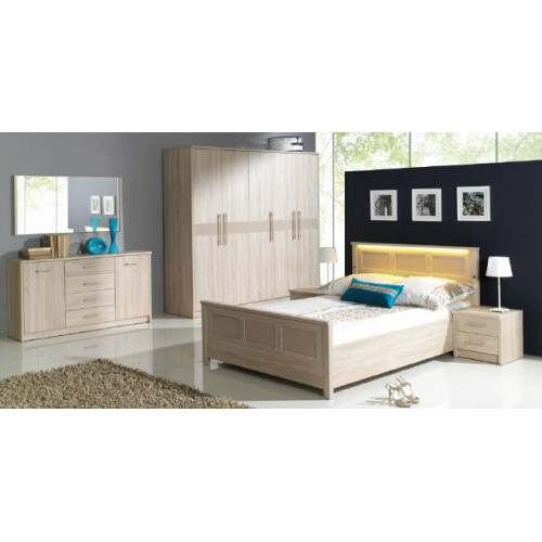 Schlafzimmer Möbel Einrichtung Bett Kleiderschrank Kommode Komplett Set Kommode von Xl Moebel