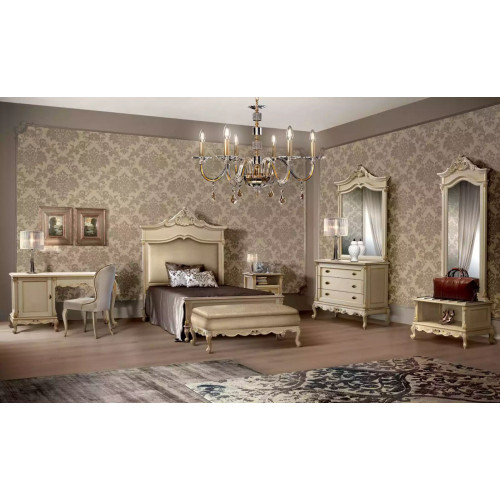 Schlafzimmer Set Bett Nachttisch Holz Kommode Luxus Modern 7tlg. Neu von Xl Moebel
