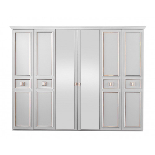 Schlafzimmerschrank Kleiderschrank Schrank Holzschrank Weiß Spiegel Schlafzimmerschrank Kleiderschrank Schrank Holzschrank Weiß Spiegel von Xl Moebel