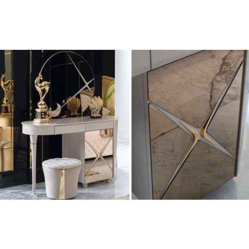 Schminktisch Schlafzimmer Hocker Set Kommode Tisch Klassische Konsole Hocker von Xl Moebel
