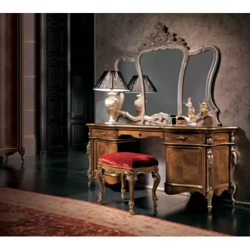 Schminktisch Schlafzimmer Hocker Spiegel Holz Garnitur Designer Möbel Set von Xl Moebel