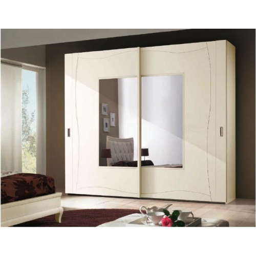 Schränke Kleiderschrank mit Schiebetüren Schlafzimmer Schrank Wand Holz Design von Xl Moebel