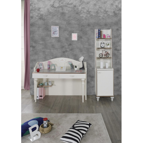 Schreibtisch Kinderzimmer Bücherregal 2tlg. Set Holz Regal Möbel Weiß Schreibtisch Kinderzimmer Bücherregal 2tlg. Set Holz Regal Möbel Weiß von Xl Moebel