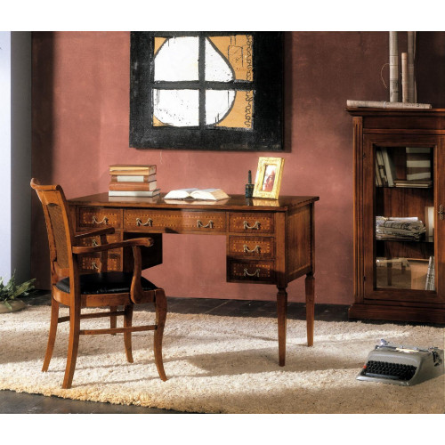 Schreibtisch Stuhl Holz Armlehnen Schreibtisch Büro Möbel Italienisches 2tlg Neu von Xl Moebel