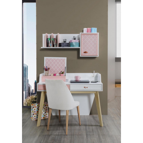 Schreibtisch Wandregal Holz Kinderzimmer Schreibtische Zimmer Möbel Design Rosa von Xl Moebel