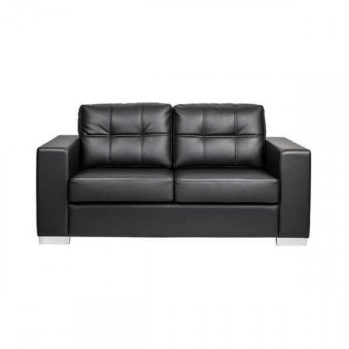 Schwarzer Wohnzimmer 2-Sitzer Luxus Leder Relax Couch Modernes Design von Xl Moebel