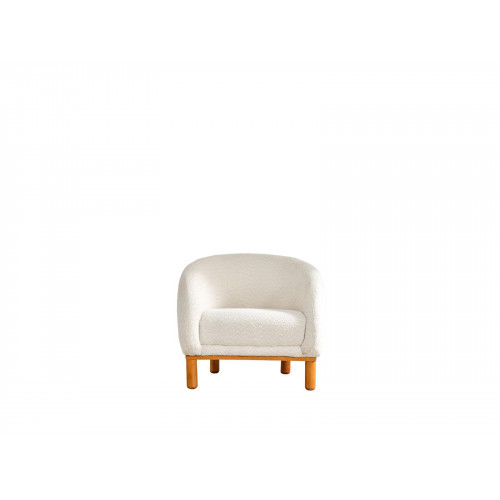 Sessel Cocktailsessel Weiß Ohrensessel Stoffsessel Polster Sitzer von Xl Moebel