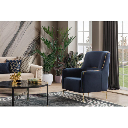 Sessel Einsitzer 1 Sitz Clubsessel Stoff Moderner Stuhl Wohnzimmer Möbel Textil von Xl Moebel