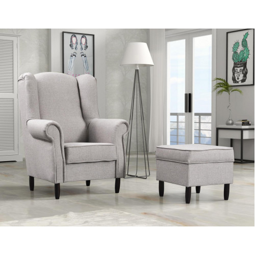Sessel Hocker Beistell Desig Ohrensessel Set Garnitur Polster Relax Fernseh 2tlg von Xl Moebel