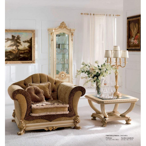 Sessel Luxus Sitzer Ohrensessel Stoff Braun Wohnzimmer Möbel Barock von Xl Moebel