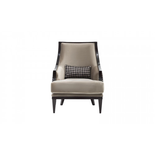 Sessel Ohrensessel Einsitzer Sitzer Stoff Grau Wohnzimmer Klassischе von Xl Moebel