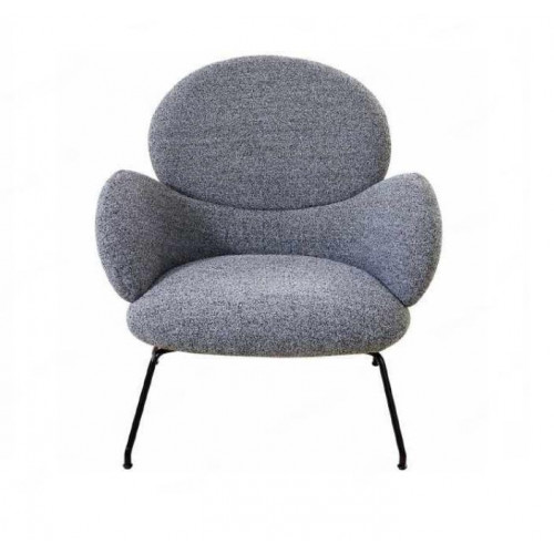Sessel-Stuhl Polsterstuhl Samt Loungesessel Wohnzimmer Esszimmmer Grau von Xl Moebel