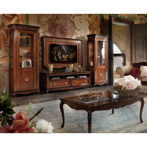 Set 4tlg. Wohnzimmer rtv Vitrine Kommode Couchtisch Holz Luxus Garnitur Gruppe Set 4tlg. Wohnzimmer rtv Vitrine Kommode Couchtisch Holz Luxus Garnitur Gruppe von Xl Moebel