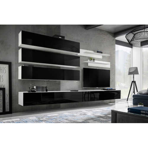 Set 7 tlg. Designer Wohnzimmer Wohnwand Wandschrank Sideboard TV-Ständer Neu von Xl Moebel
