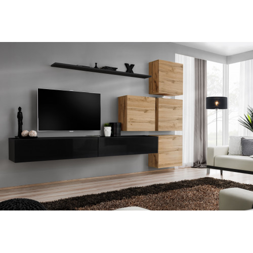 Set 7tlg. Wohnwand Wohnzimmer TV-Ständer Holz Luxus Garnitur Gruppe Wandschrank von Xl Moebel