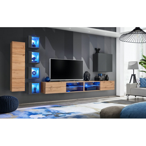 Set Wohnwand 320 cm Wandschrank TV-Ständer Modern Sideboard Wohnzimmermöbel Set Wohnwand 320 cm Wandschrank TV-Ständer Modern Sideboard Wohnzimmermöbel von Xl Moebel