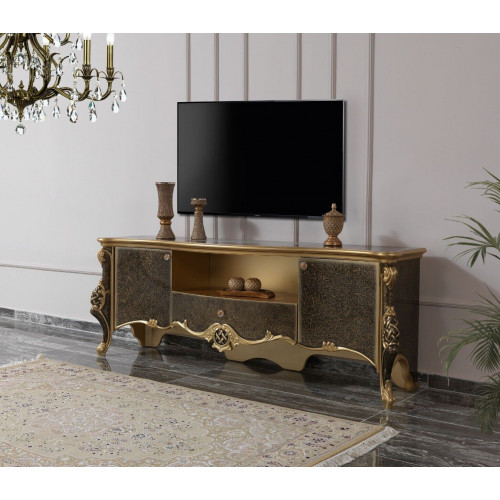 Sideboard Lowboard TV Ständer RTV Holz Braun Wohnzimmer Tisch Luxus Sideboard Lowboard TV Ständer RTV Holz Braun Wohnzimmer Tisch Luxus von Xl Moebel