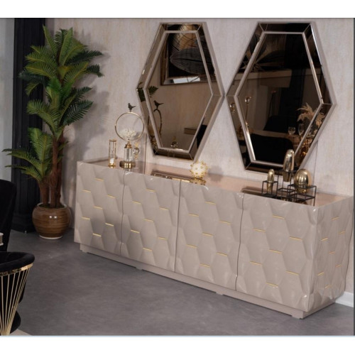 Sideboard Spiegel Anrichte Schrank 3tlg. Konsolentisch Edle Design Konsole Holz Sideboard Spiegel Anrichte Schrank 3tlg. Konsolentisch Edle Design Konsole Holz von Xl Moebel