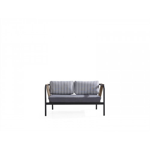 Sofa 2 Sitzer Luxus Sofas Modern Stoff Möbel Design Grau Bank Designer von Xl Moebel