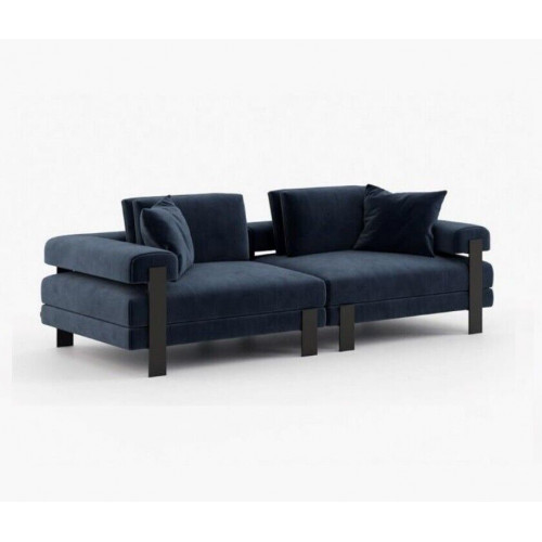 Sofa 2 Sitzer Polstersofa Blau Textill Design Modern Couch Sofas Luxus von Xl Moebel
