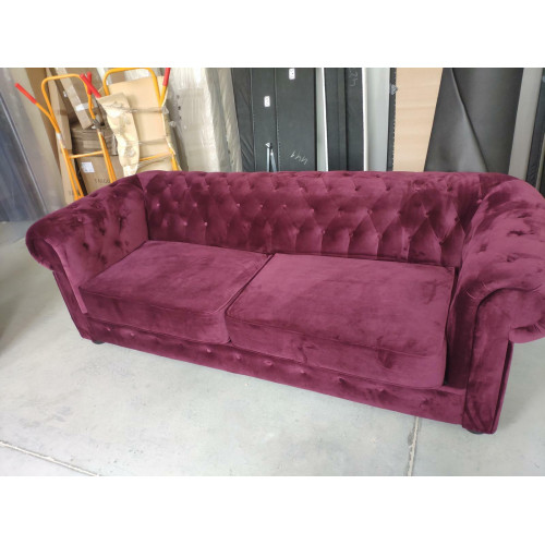 Sofa 2 Sitzer Polsterung Metall Design Couches Samt Vintage Stil Chesterfield von Xl Moebel