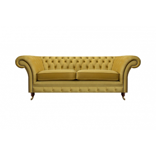 Sofa Couch Zweisitzer Luxus Einrichtung Gelb Chesterfield Wohnzimmer von Xl Moebel