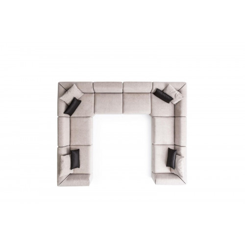 Sofa U-Form Polstersofa Couch Wohnzimmer Design Modernes Ecksofas von Xl Moebel