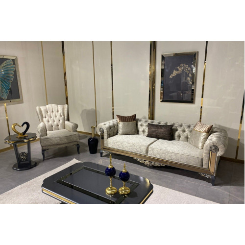 Sofagarnitur 3+1 Sitzer Set Design Sofas Polster Textil Relax Sofa 2tlg von Xl Moebel