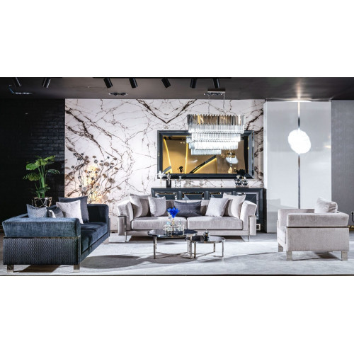 Sofagarnitur 3+3+1 Anrichte Spiegel Couchtisch Sitzer Garnitur Design von Xl Moebel