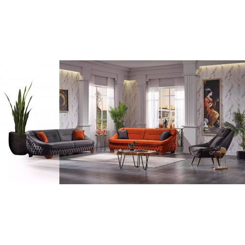 Sofagarnitur 3+3+1 Sitzer Sofas Set Chesterfield Wohnzimmer Komplett 3tlg von Xl Moebel