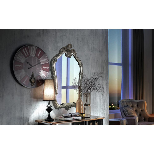 Spiegel Klassischer Wandspiegel Holz Design Silber Wohnzimmer Italien Möbel von Xl Moebel