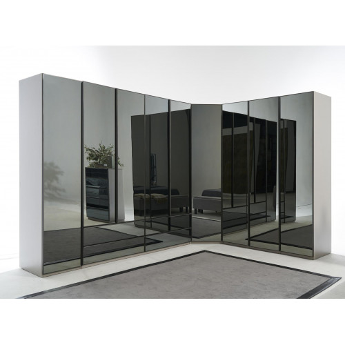 Spiegelschrank Eckschrank Schlafzimmer Kleiderschrank Luxus Schränke Möbel Glas Spiegelschrank Eckschrank Schlafzimmer Kleiderschrank Luxus Schränke Möbel Glas von Xl Moebel