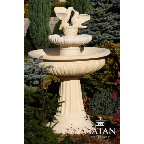 Springbrunnen Froschbrunnen Brunnen Steinbrunnen Gartenbrunnen Fontaine 127cm von Xl Moebel