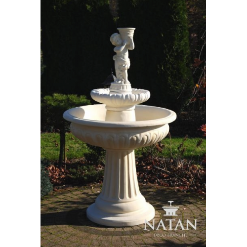 Springbrunnen Froschbrunnen Brunnen Steinbrunnen Gartenbrunnen Fontaine 154cm von Xl Moebel