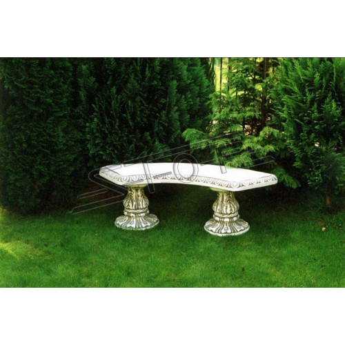 Stein Bank Runde Bänke Garten Terrasen Möbel 135cm Statue Stein Bank Runde Bänke Garten Terrasen Möbel 135cm Statue von Xl Moebel