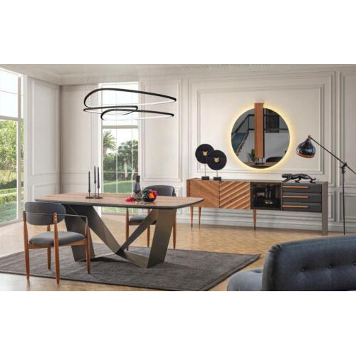 Stilvolle Esszimmer Garnitur Designer Esstisch 4x Polsterstühle Anrichte von Xl Moebel